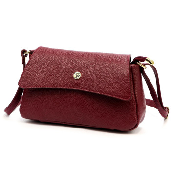 Kožená kabelka Gregorio vínová KZ56185