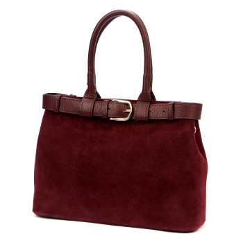 Kožená kabelka Luka vínová KZ55884