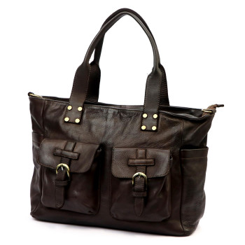 Kožená kabelka VS hnedá KZ56169