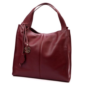 Kožená kabelka Gregorio vínová KZ56198