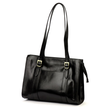 Kožená kabelka Florence čierna KZ56221