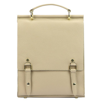 Dámsky kožený batoh Luka béžový (KZ40621) 8l