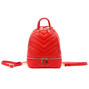 Dámsky kožený batoh Luka červený (KZ51072) 3,5l