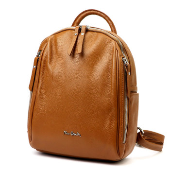 Dámsky kožený batoh Pierre Cardin hnedý (KZ56509) 8l