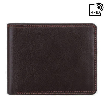 Hnedá tenká pánska kožená peňaženka - Visconti (KPPN488)