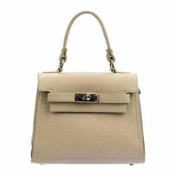 Kožená kabelka Luka béžová KZ42802