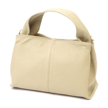 Kožená kabelka Luka béžová KZ56555