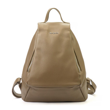 Dámsky kožený batoh Pierre Cardin béžový (KZ56451) 14l