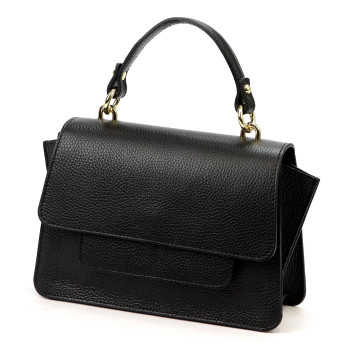 Kožená kabelka Luka čierna KZ56653