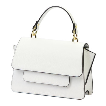 Kožená kabelka Luka biela KZ56654