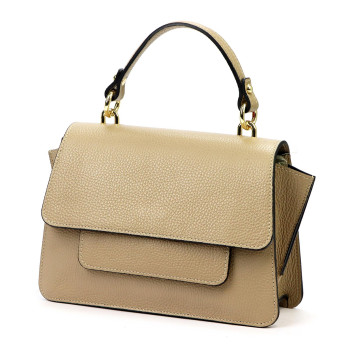 Kožená kabelka Luka béžová KZ56655