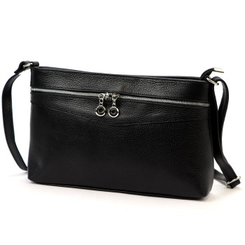 Kožená kabelka Luka čierna KZ56673