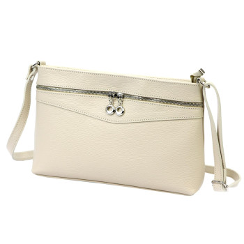 Kožená kabelka Luka béžová KZ56679