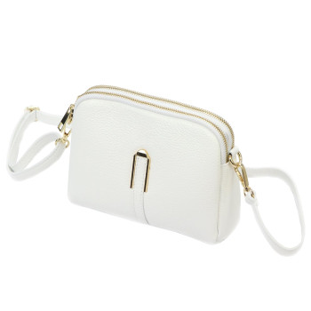 Kožená kabelka Luka biela KZ56695