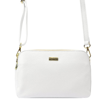 Kožená kabelka MiaMore biela KZ46492