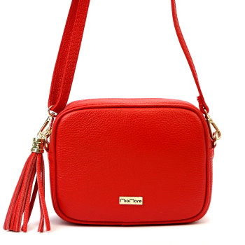Kožená kabelka MiaMore červená KZ56288