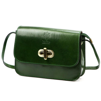 Kožená kabelka Florence zelená KZ57375