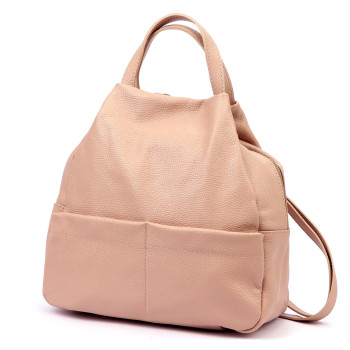 Dámsky kožený ruksak ružový Luka KZ57592 9l