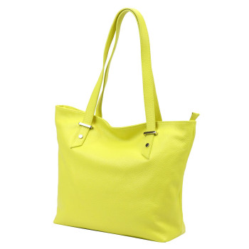 Kožená kabelka limetková žltá Luka KZ57800