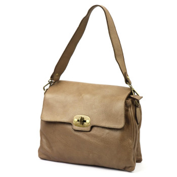 Kožená kabelka VS béžová KZ2258139