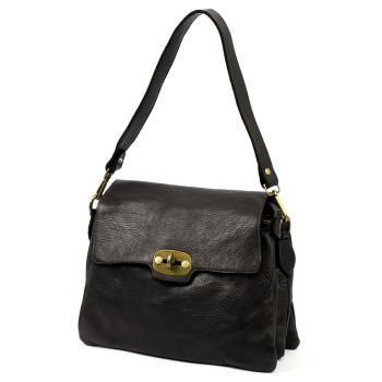 Kožená kabelka VS čierna KZ2258140