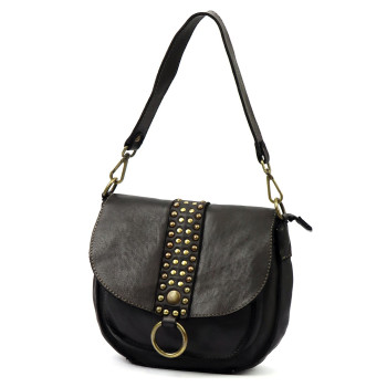 Kožená kabelka VS čierna KZ2258142