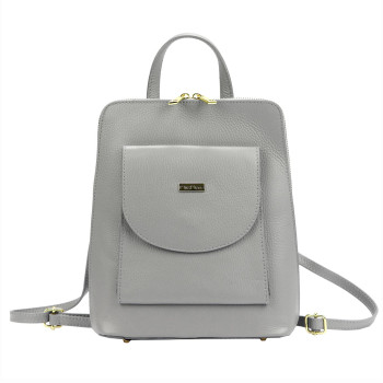 Dámsky kožený batoh MiaMore sivý KZ2243226 6l