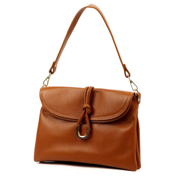 Kožená kabelka Luka hnedá KZ2258319