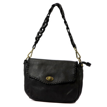 Kožená kabelka VS čierna KZ2258350