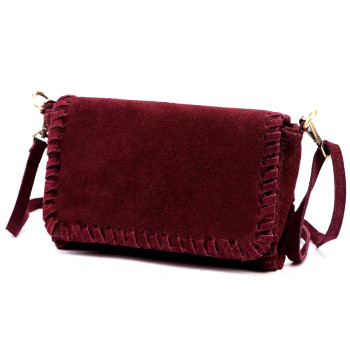 Kožená kabelka Luka vínová KZ2258676