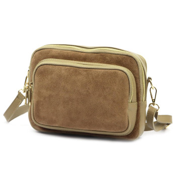 Kožená kabelka Luka béžová KZ2258718