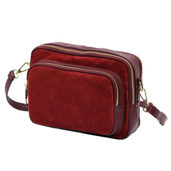 Kožená kabelka Luka vínová KZ2258723