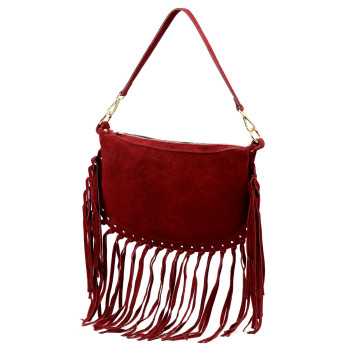 Kožená kabelka Luka vínová KZ2258752