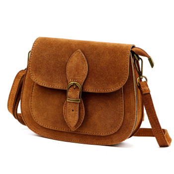 Kožená kabelka Luka hnedá KZ2258745