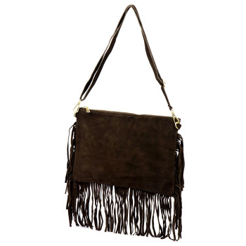 Kožená kabelka Luka hnedá KZ2258791