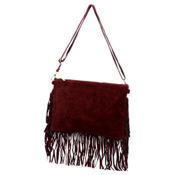 Kožená kabelka Luka vínová KZ2258793