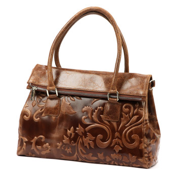 Kožená kabelka Luka hnedá KZ2258606