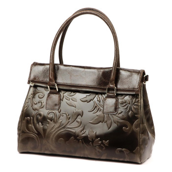 Kožená kabelka Luka hnedá KZ2258607