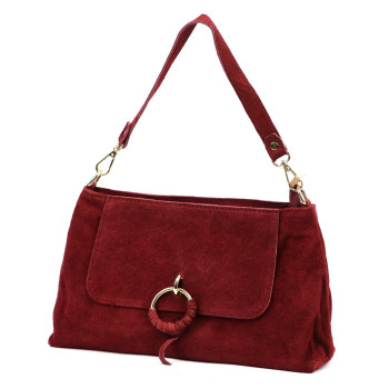 Kožená kabelka Luka vínová KZ2258755