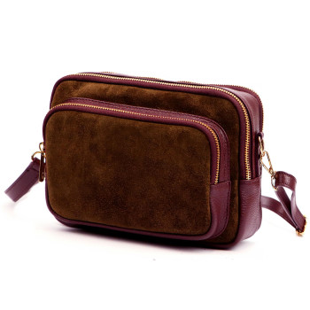 Kožená kabelka Luka bordo  KZ2258722