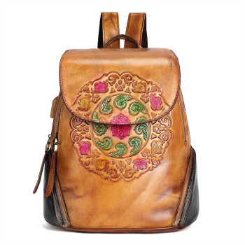 Dámsky kožený batoh hnedý KZ2247954 11l