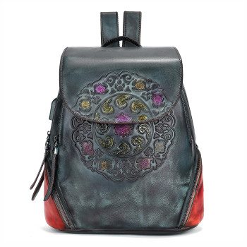 Dámsky kožený batoh čierny KZ2247956 11l