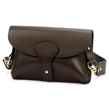 Kožená kabelka Luka hnedá KZ2258449