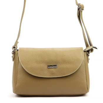 Kožená kabelka MiaMore béžová KZ2258456