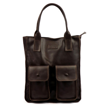 Kožená kabelka Angelo hnedá KZ2258855