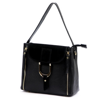 Kožená kabelka Luka čierna KZ2258979