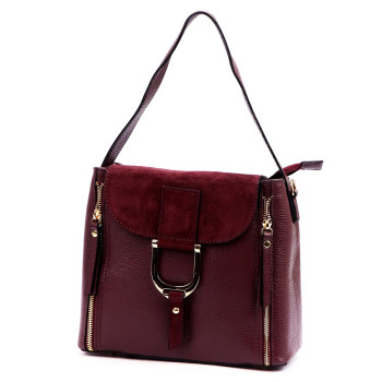 Kožená kabelka Luka vínová KZ2259009