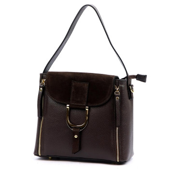 Kožená kabelka Luka hnedá KZ2259010