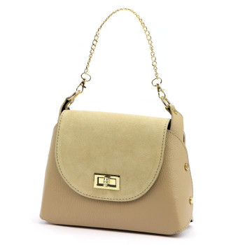 Kožená kabelka Luka béžová KZ2259032