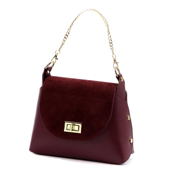 Kožená kabelka Luka vínová KZ2259033